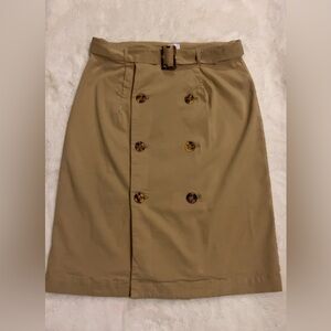 Dressbarn Tan Pencil Skirt with Belted Detail
